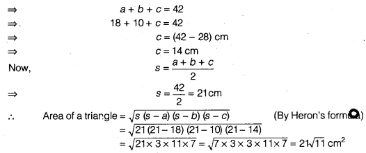 NCERT Solutions for Class 9 Maths Chapter 7 Heron's Formula 7.1 4